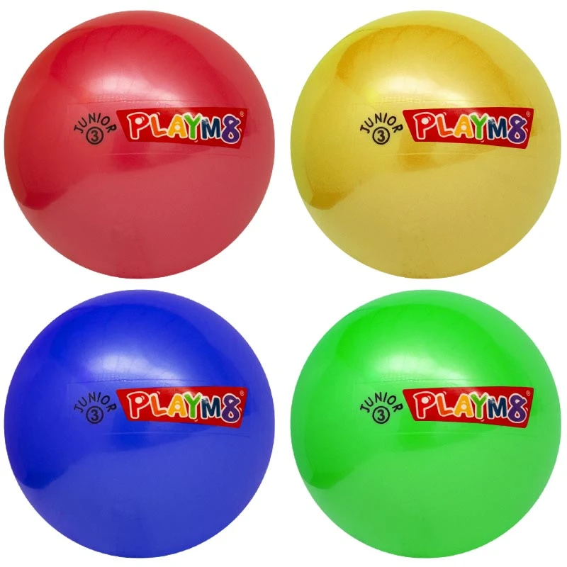 PLAYM8 Junior 3 Plastic Playball 4 Pack 15cm 3 PLAYM8 Junior 3 Plastic Playball 4 Pack 15cm