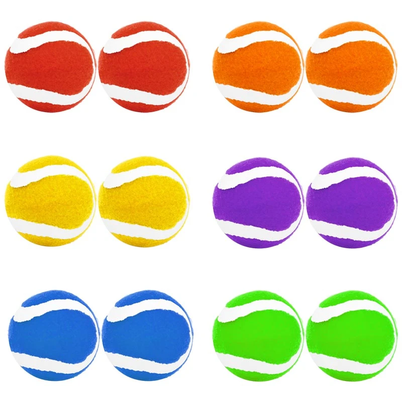 PLAYM8 Coloured Tennis Ball 12 Pack 6.5cm 3 PLAYM8 Coloured Tennis Ball 12 Pack 6.5cm