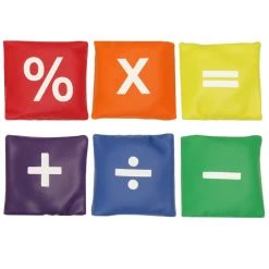 PLAYM8 Symbol Bean Bags 6 Pack 10cm
