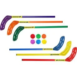 Eurohoc Hockey Sticks And Balls 6 Pack 75cm