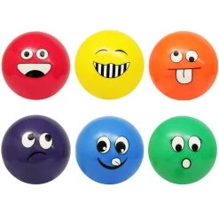 PLAYM8 Funny Face Ball 6 Pack 10cm