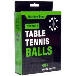 Sure Shot Matthew Syed Outdoor Table Tennis Balls 12 Pack