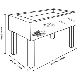 Roberto 4ft College Pro Cover Football Table -Harrod Sport shop it102352 4